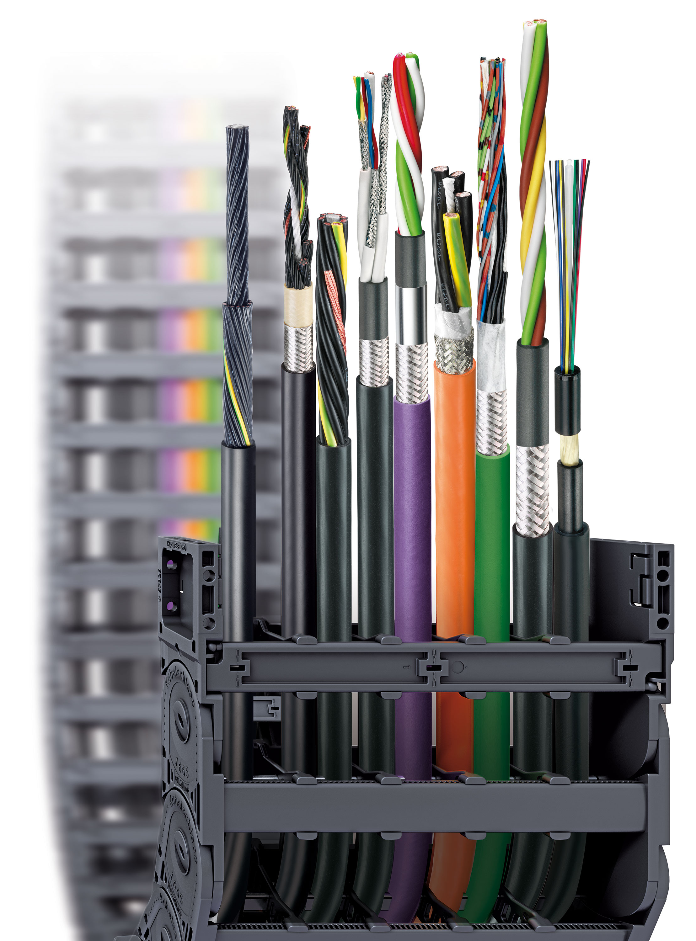 KABELSCHLEPP  TRAXLINE une offre cohérente de câbles spécifiques pour toutes chaînes porte-câble